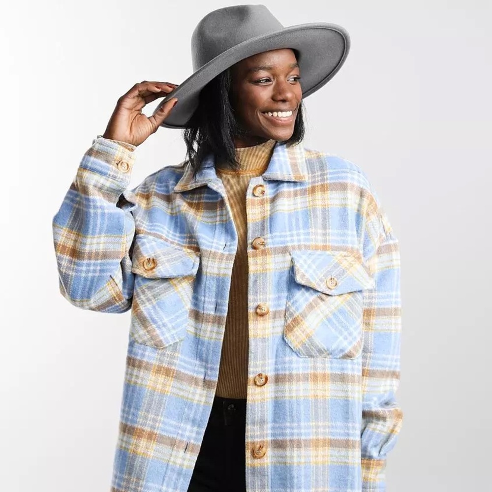 Timing Flannel Plaid Shacket